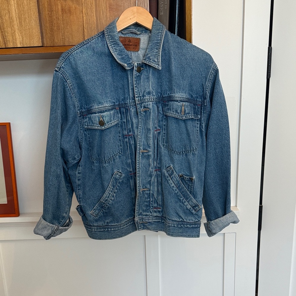 Vintage Blue Denim Jacket cotton Liz Claiborne